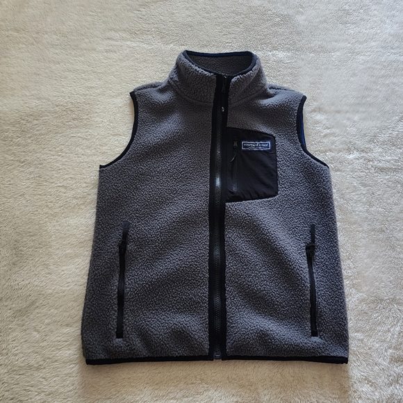 Vineyard Vines Sherpa SuperShep Vest, Boys' Size Medium (12/14), EUC - Nocturnal - Picture 1 of 13
